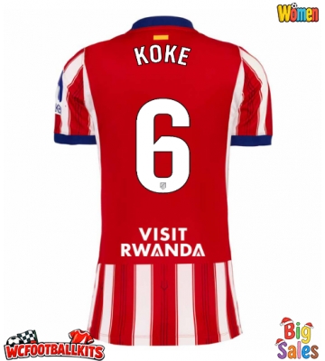 Atletico Madrid Koke #6 Replica Home Stadium Shirt for Women 2026-27 Short Sleeve